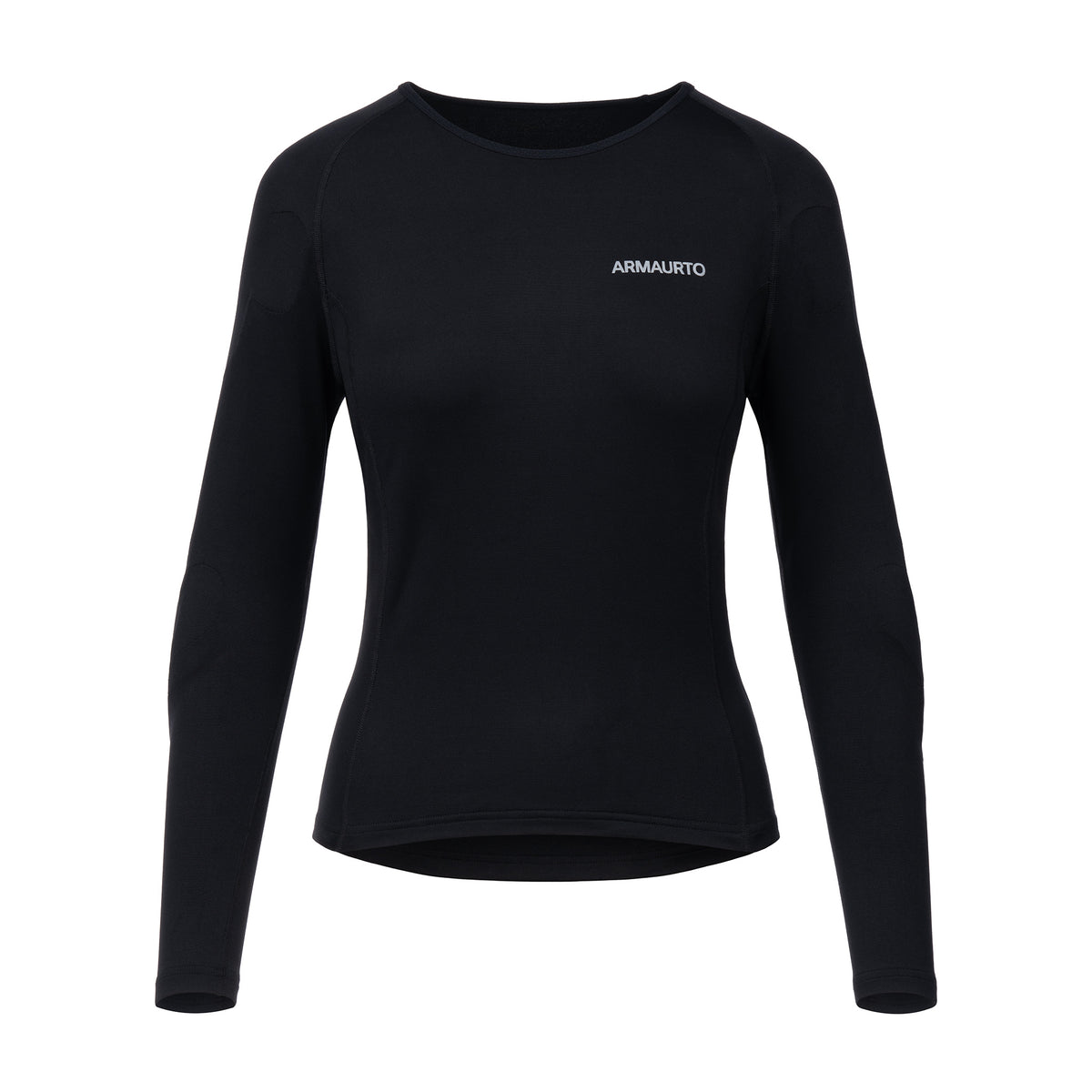 Women's Shoulder and Elbow Impact Protection Active Warm Thermal Long Sleeve Crew Neck Base Layer